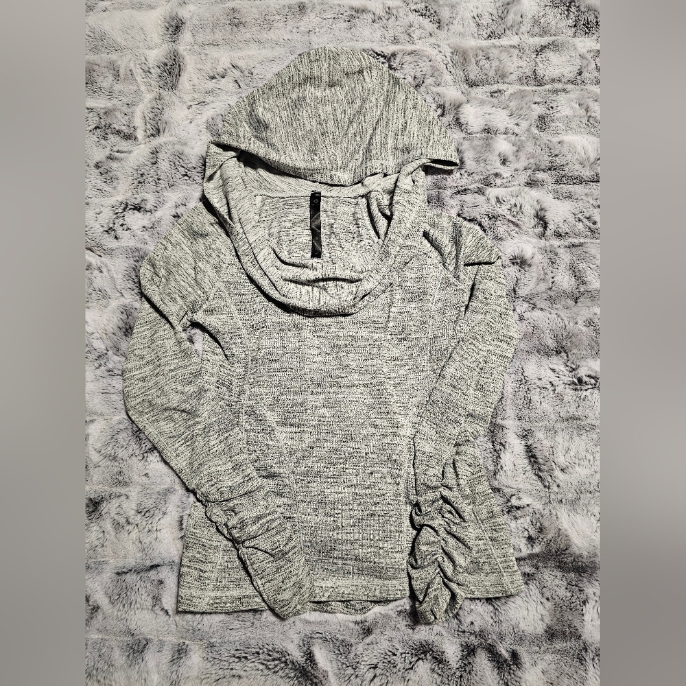 90 Degree by Reflex Gray Heather Cowl Neck Sweatshirt